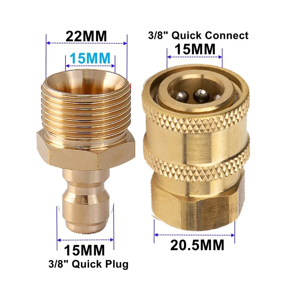 Латунный быстроразъемный соединитель, 1 пара, 3/8 дюйма, с резьбой M22, штырьковый адаптер 14 и 15 мм для шланга мойки высокого давления и выходного отверстия
Латунный быстроразъемный соединитель, 1 пара, 3/8 дюйма, с резьбой M22, штырьковый адаптер 14 и 15 мм для шланга мойки высокого давления и выходного отверстия