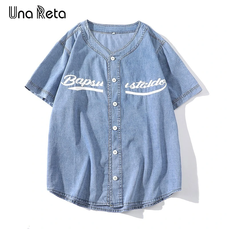Una Reta Summer Denim T Shirt Men New Tops Tees Harajuku Vintage single breasted Men Clothing Streetwear Hip hop Couple T-shirt
Una Reta Summer Denim T Shirt Men New Tops Tees Harajuku Vintage single breasted Men Clothing Streetwear Hip hop Couple T-shirt