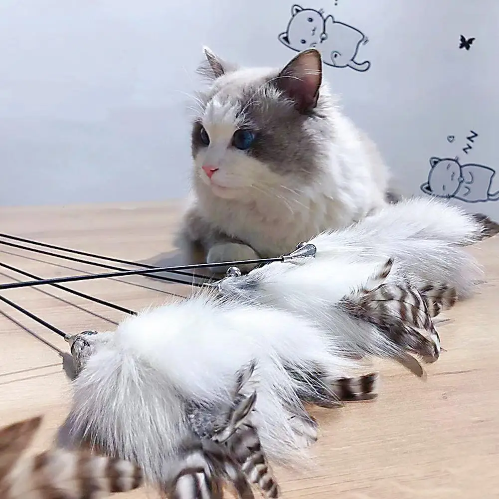 NEW 69cm Pet Cat Teasing Stick With Bell Feather Chaser Wand Toy Fishing Pole Wand Catcher Exerciser Pet Supplies
NEW 69cm Pet Cat Teasing Stick With Bell Feather Chaser Wand Toy Fishing Pole Wand Catcher Exerciser Pet Supplies