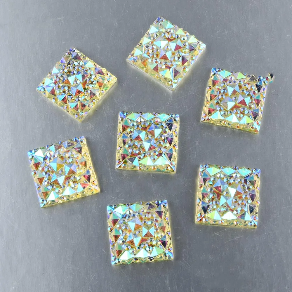 25pcs 16mm Square AB Resin Rhinestone for Glue on Clothes Home Decor Lamp Shades Crafts DIY Wedding Appliques Decoration No Hole
25pcs 16mm Square AB Resin Rhinestone for Glue on Clothes Home Decor Lamp Shades Crafts DIY Wedding Appliques Decoration No Hole