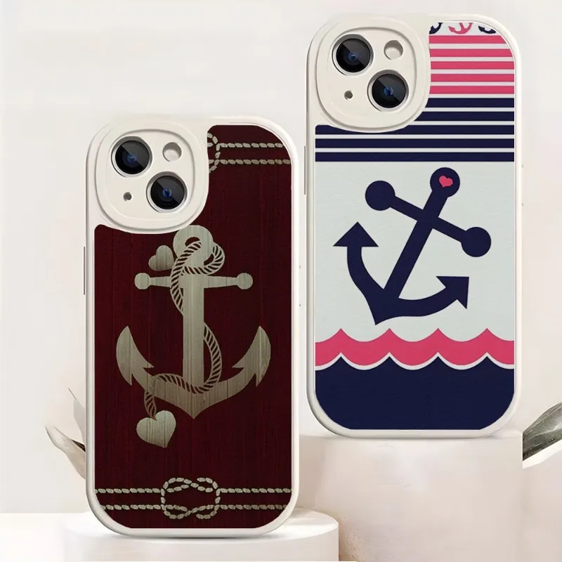 Anchor Nautical Phone Case Lambskin For Iphone 14 Pro Max 13 11 12 Mini Xr X Xs 7 8 Puls Se Luxury Mobile Cover
Anchor Nautical Phone Case Lambskin For Iphone 14 Pro Max 13 11 12 Mini Xr X Xs 7 8 Puls Se Luxury Mobile Cover