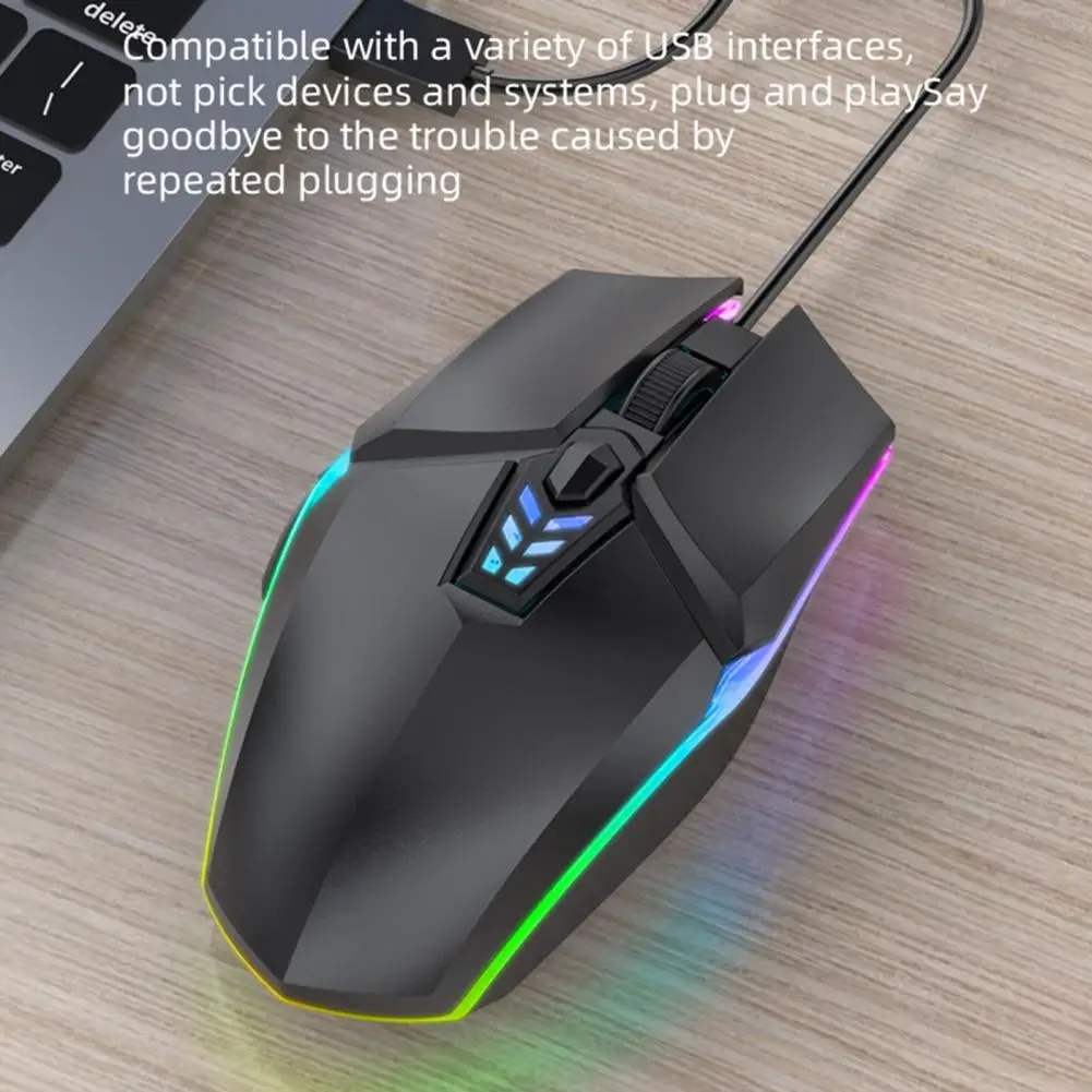 Useful 120cm Cable with RGB BackLight USB 1600 DPI Wired Gaming Mouse Computer Equipment Wired Mouse Gamer Mouse
Useful 120cm Cable with RGB BackLight USB 1600 DPI Wired Gaming Mouse Computer Equipment Wired Mouse Gamer Mouse