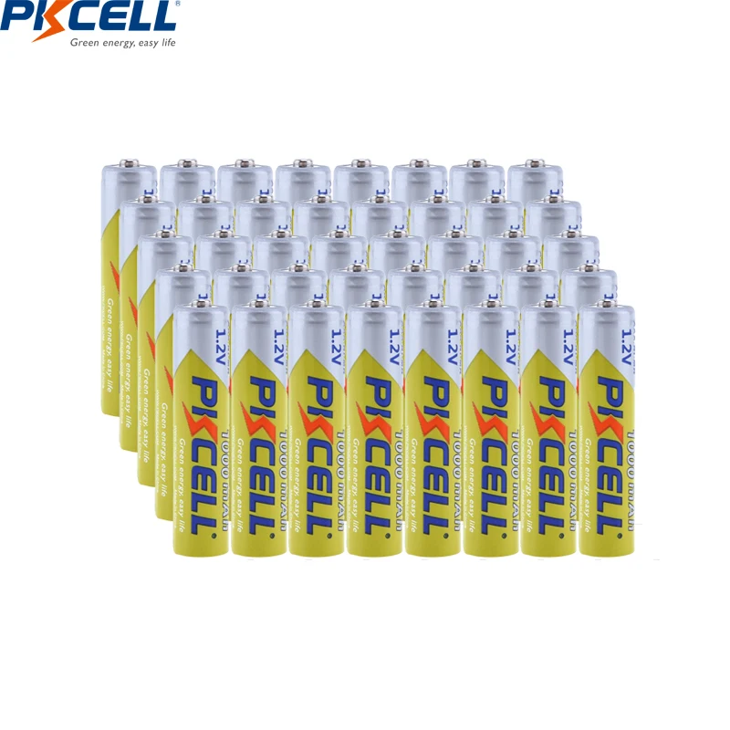 40PC PKCELL AAA Battery 1000mA 3A NIMH AAA Rechargeable Battery 1.2V Ni-MH Baterias Batteries for Camera Flashlights Toys
40PC PKCELL AAA Battery 1000mA 3A NIMH AAA Rechargeable Battery 1.2V Ni-MH Baterias Batteries for Camera Flashlights Toys