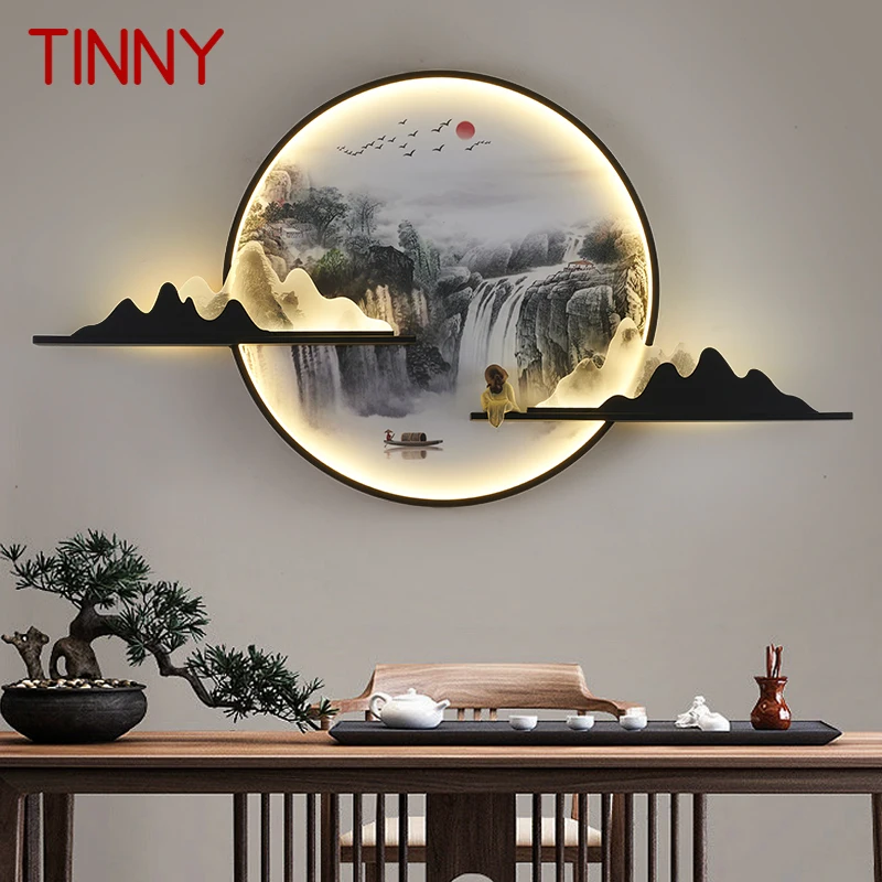 TINNY Modern Wall Picture Light LED Chinese Creative Circular Landscape Mural Sconce Lamp For Home Living Bedroom Study
TINNY Modern Wall Picture Light LED Chinese Creative Circular Landscape Mural Sconce Lamp For Home Living Bedroom Study
