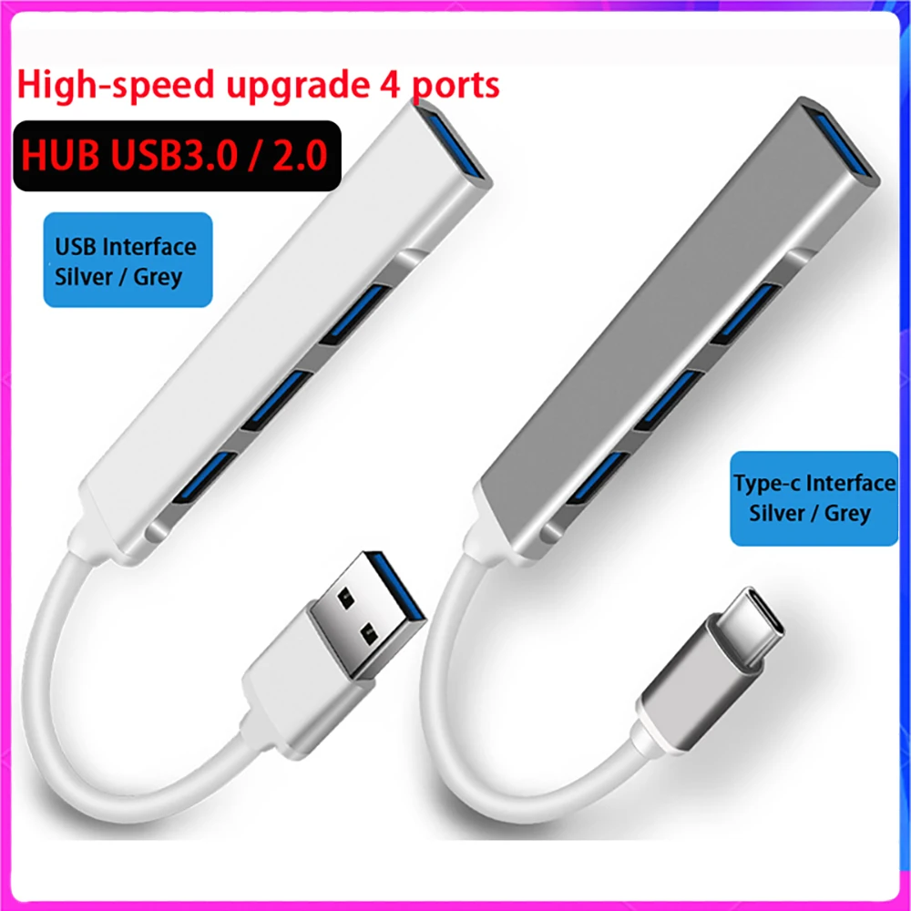 Type-c 3.1 Hub USB 3.0 4 Ports Hub Type C to USB 3.0 2.0 Splitter 4 in 1 Adapter OTG USB3.0 Docking for Mobile Phone Laptop PC
Type-c 3.1 Hub USB 3.0 4 Ports Hub Type C to USB 3.0 2.0 Splitter 4 in 1 Adapter OTG USB3.0 Docking for Mobile Phone Laptop PC