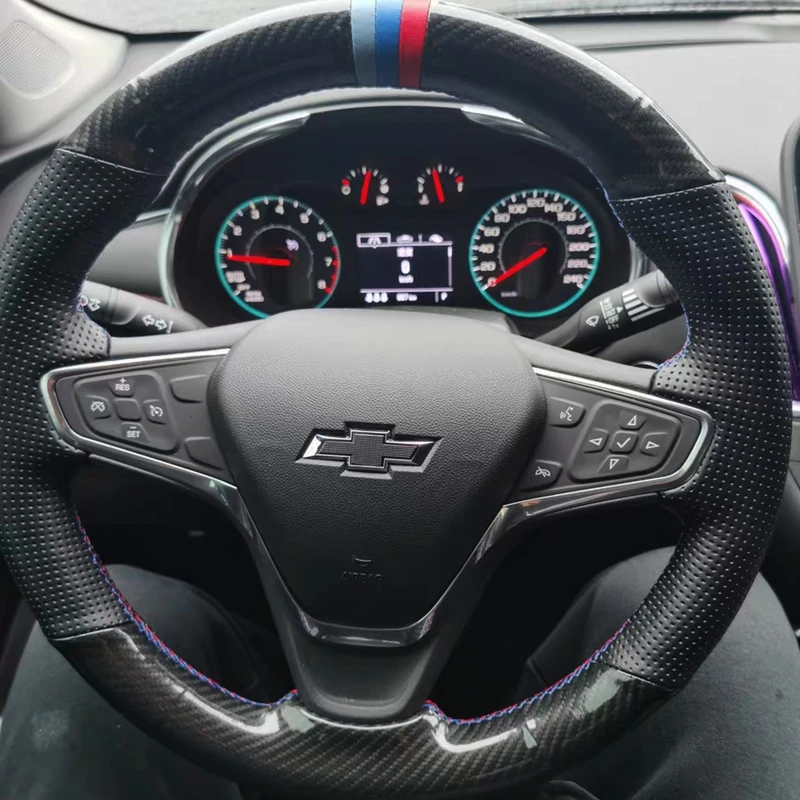 Custom Car Steering Wheel Cover Carbon Fiber Genuine Leather For Chevrolet Malibu XL 2016 2017 Equinox 2017 2018 Buick Velite 5
Custom Car Steering Wheel Cover Carbon Fiber Genuine Leather For Chevrolet Malibu XL 2016 2017 Equinox 2017 2018 Buick Velite 5
