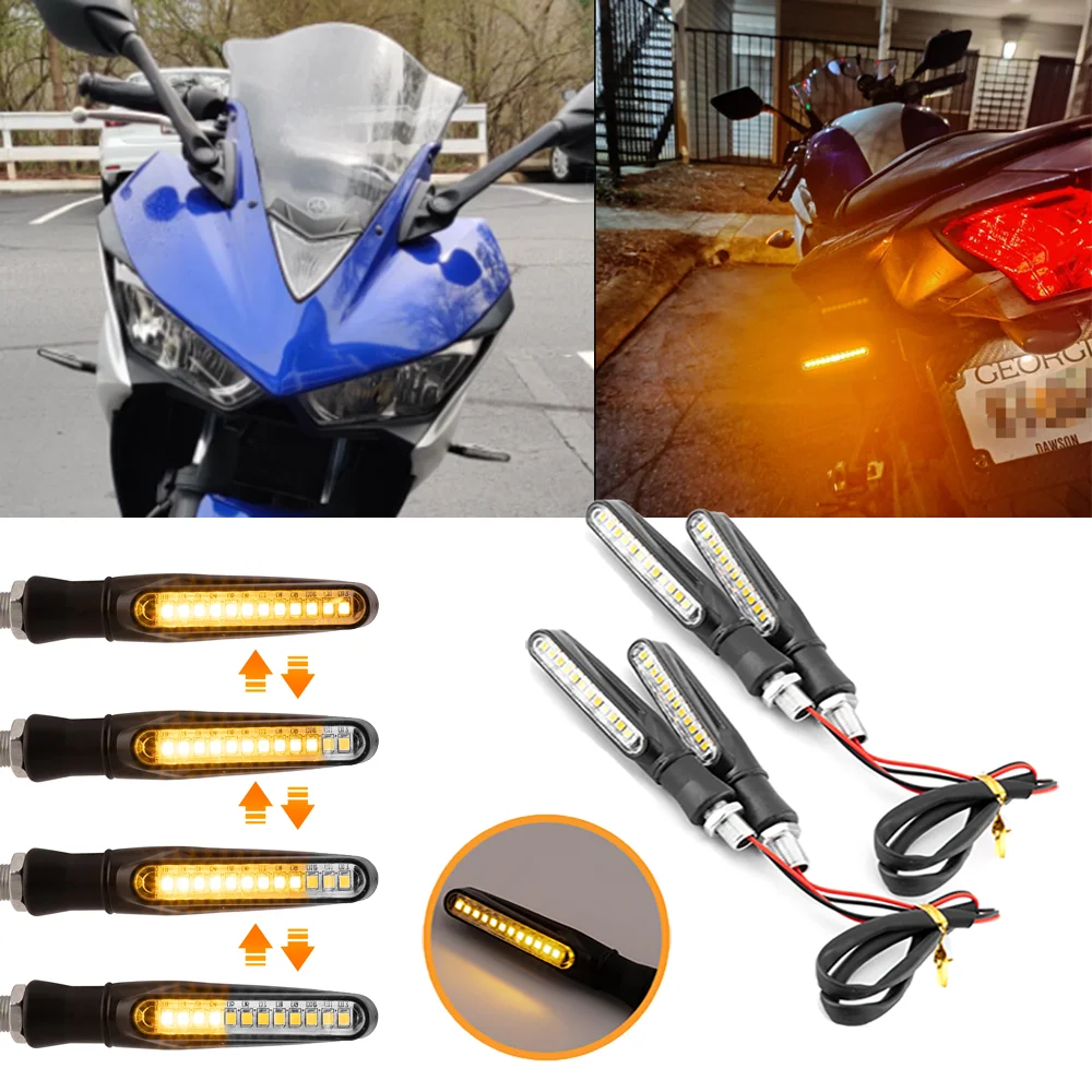 4PCS Motorcycle Indicators Flowing LED Turn Signal Light 12V For Motorbike Scooter Quad Cruiser Off Road Amber Yellow Waterproof
4PCS Motorcycle Indicators Flowing LED Turn Signal Light 12V For Motorbike Scooter Quad Cruiser Off Road Amber Yellow Waterproof