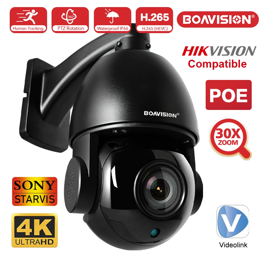BOAVISION IP-камера видеонаблюдения 4K 8Мп 30x zoom
BOAVISION IP-камера видеонаблюдения 4K 8Мп 30x zoom