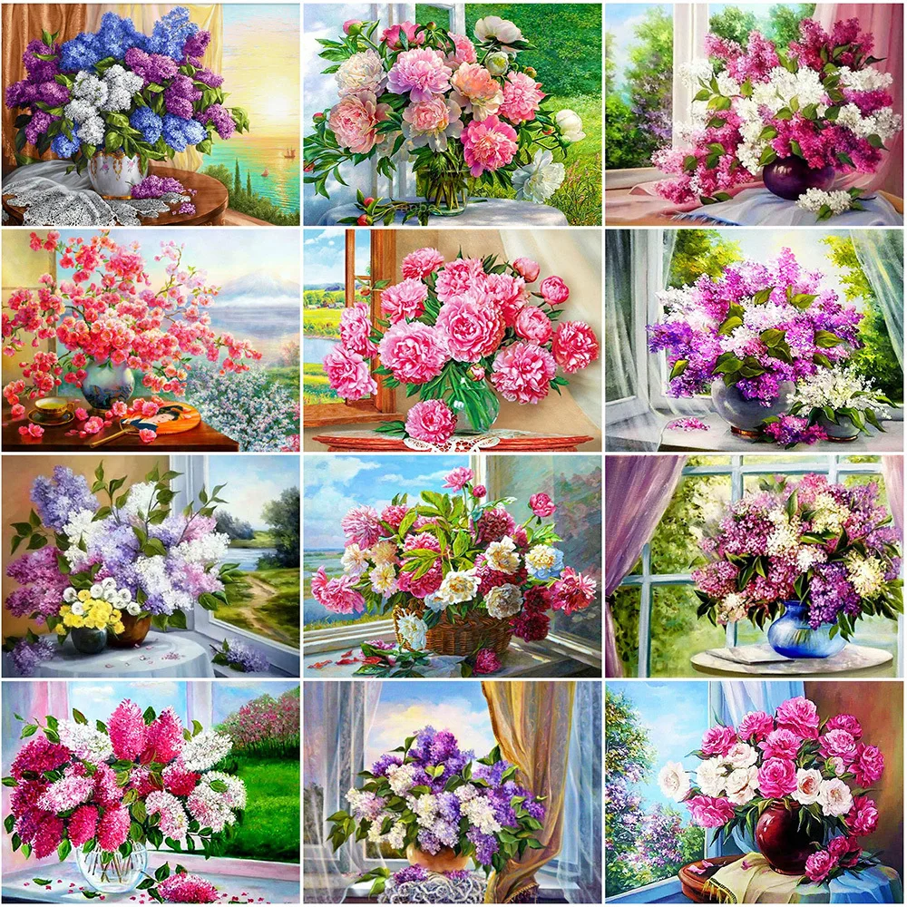 5D DIY Diamond Painting Peony Flower Vase Cross Stitch Set Hand Inlaid Gifts Girl Room Home Living Room Wall Art Decoration
5D DIY Diamond Painting Peony Flower Vase Cross Stitch Set Hand Inlaid Gifts Girl Room Home Living Room Wall Art Decoration
