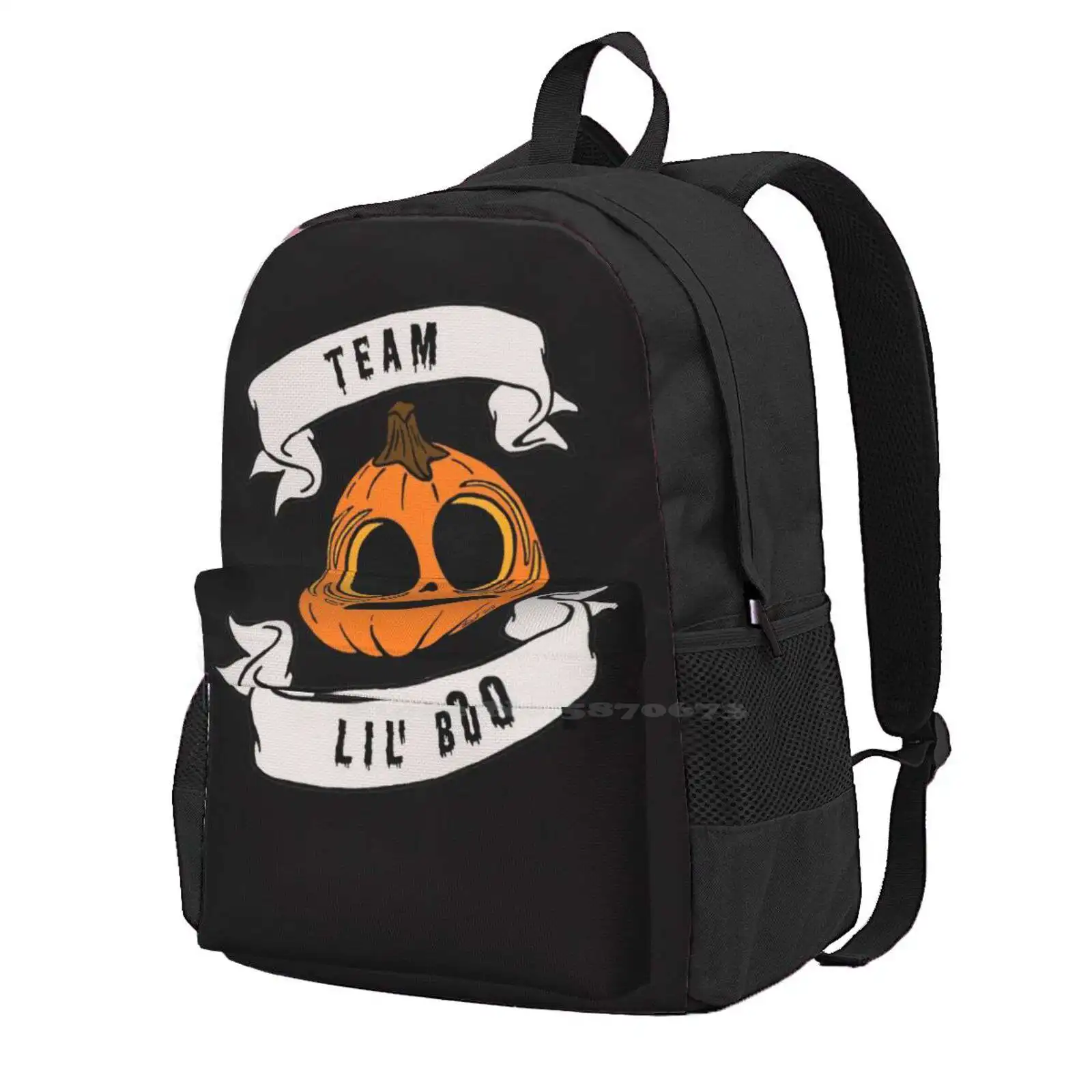 

Team Lil Boo Bag Backpack For Men Women Girls Teenage Hhn Lil Boo Halloween Pumpkins Wicked Growth