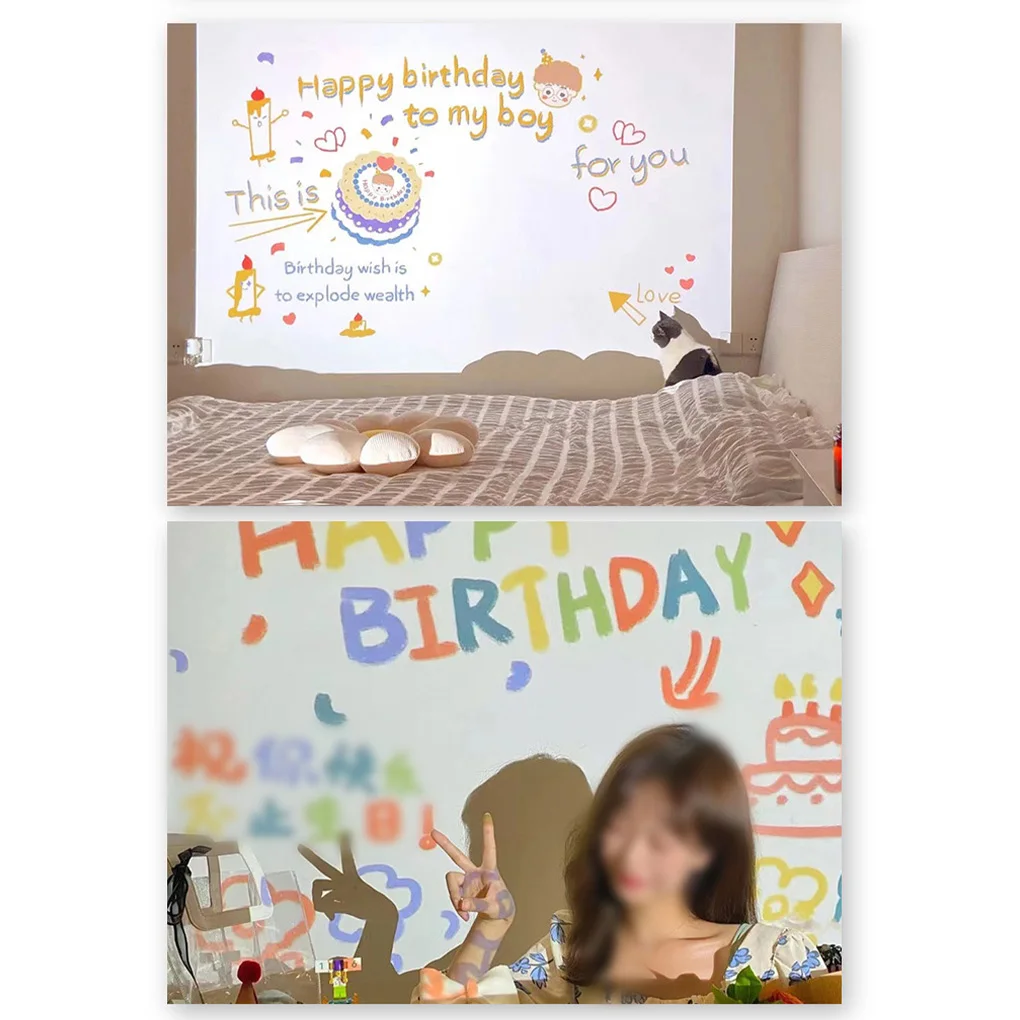 Projection Lamp Happy Birthday Adjustable Decoration Projector Battery Powered Friend Atmosphere Light Type 1 Square
Projection Lamp Happy Birthday Adjustable Decoration Projector Battery Powered Friend Atmosphere Light Type 1 Square