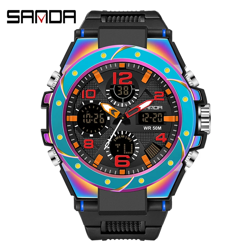 SANDA Men LED Digital Sport Watches Fashion Waterproof Male Clock Wristwatch Men's Dual Display Electronic Military Watch
SANDA Men LED Digital Sport Watches Fashion Waterproof Male Clock Wristwatch Men's Dual Display Electronic Military Watch
