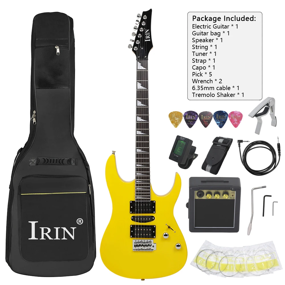 IRIN 6 Strings Electric Guitar 24 Frets Electric Guitar Guitarra With Bag Speaker Necessary Guitar Parts & Accessories R-170
IRIN 6 Strings Electric Guitar 24 Frets Electric Guitar Guitarra With Bag Speaker Necessary Guitar Parts & Accessories R-170
