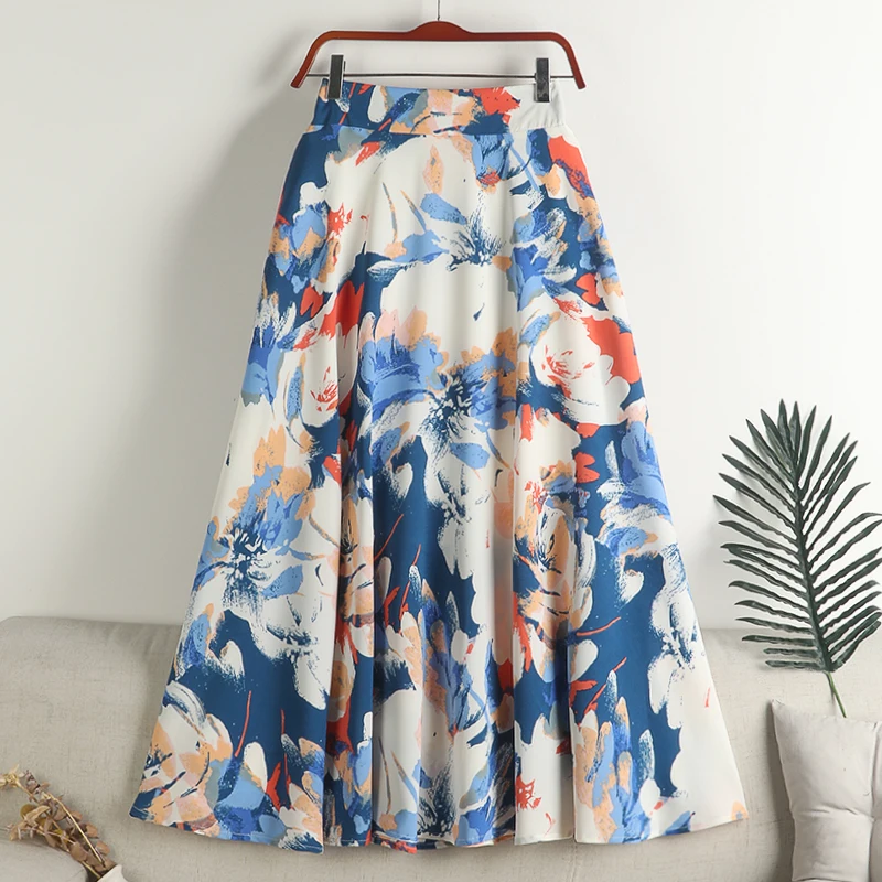 2023 New Spring High Waist Hepburn Style Ink Painting Printed Midi Skirts Womens Mid-Length Large Swing Skirts for Women
2023 New Spring High Waist Hepburn Style Ink Painting Printed Midi Skirts Womens Mid-Length Large Swing Skirts for Women