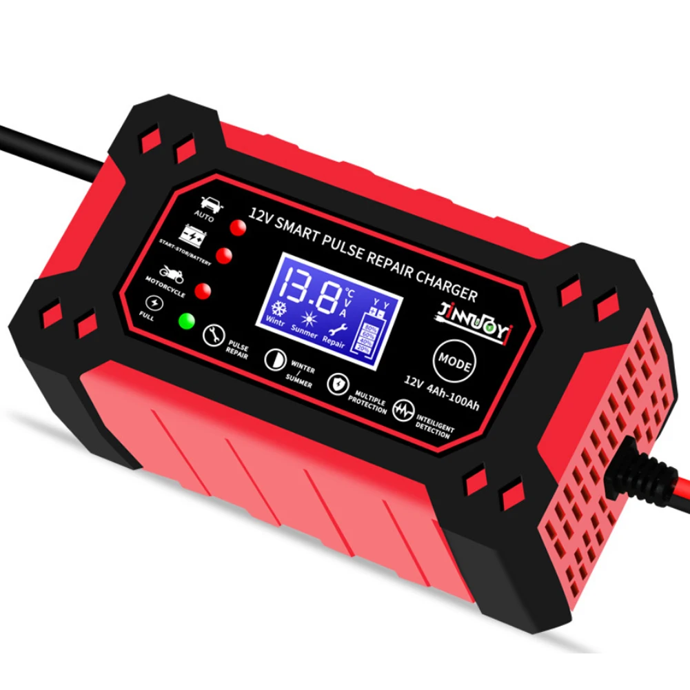 Full Automatic Car Battery Charger 12V 6A Digital Display Detection Pulse Repair For Car Moto Boat Lead Acid Battery Agm Gel Wet
Full Automatic Car Battery Charger 12V 6A Digital Display Detection Pulse Repair For Car Moto Boat Lead Acid Battery Agm Gel Wet