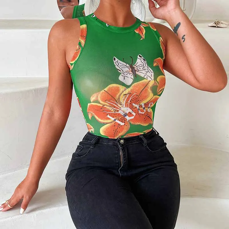 Новинка лета 2022, сексуальный модный сетчатый жилет с принтом бабочки, прозрачный укороченный топ с круглым вырезом, женская одежда
Новинка лета 2022, сексуальный модный сетчатый жилет с принтом бабочки, прозрачный укороченный топ с круглым вырезом, женская одежда