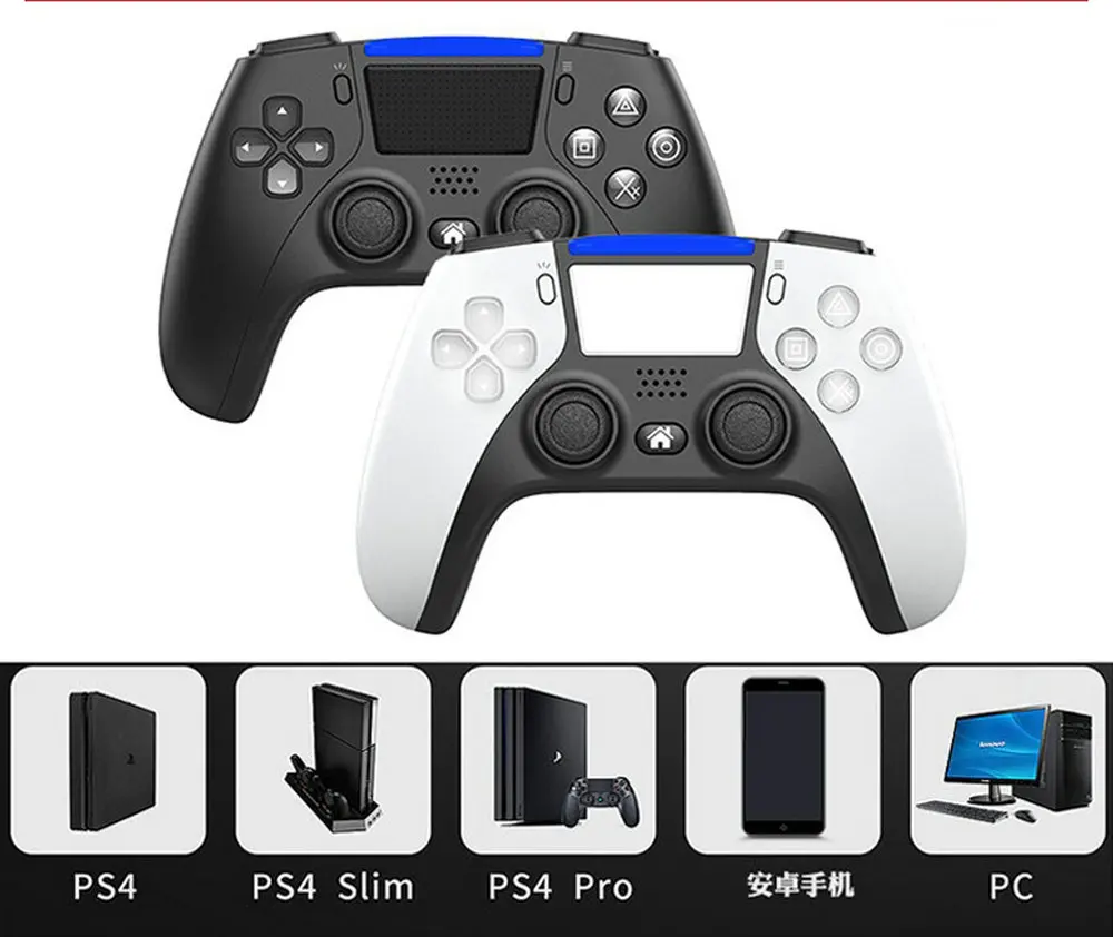 Wireless Gamepad For PS4 Elite Game Controller Bluetooth-Compatible 6-axis Double Vibration For PC For Android Phone Joysticks
Wireless Gamepad For PS4 Elite Game Controller Bluetooth-Compatible 6-axis Double Vibration For PC For Android Phone Joysticks