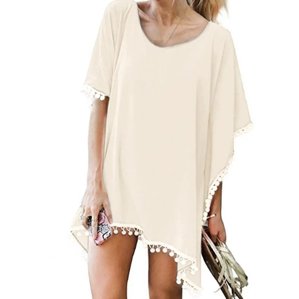 Women Bikini Cover-Ups V-neck Sun Protection Anti-UV Tassels Women Sundress for Outdoor
Women Bikini Cover-Ups V-neck Sun Protection Anti-UV Tassels Women Sundress for Outdoor