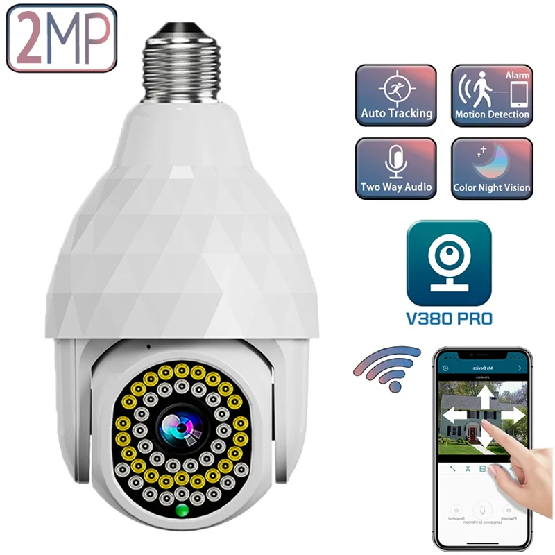 1080P E27 Bulb WiFi IP Surveillance Cameras Smart Home Mini Camera Action Video Cam Security Protection Support Hidden TF Card
1080P E27 Bulb WiFi IP Surveillance Cameras Smart Home Mini Camera Action Video Cam Security Protection Support Hidden TF Card