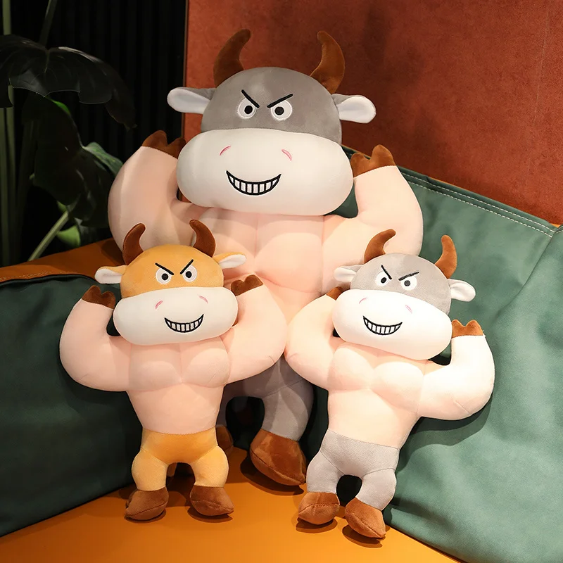 New 35/55CM Plush Muscle Cow Doll Toy Lovely Cattle Plush Stuffed Animals Cattle Soft Doll Kids Toys Birthday Gift for Children
New 35/55CM Plush Muscle Cow Doll Toy Lovely Cattle Plush Stuffed Animals Cattle Soft Doll Kids Toys Birthday Gift for Children