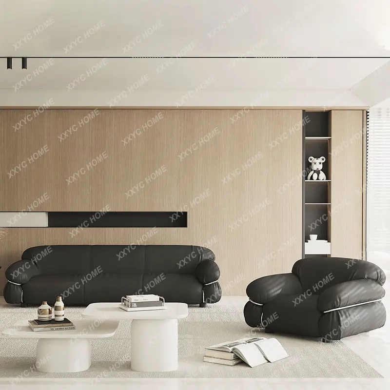 Italian Sofa Leather Art Light Luxury Modern Simple Living Room Small Apartment Double Sofa for Three People
Italian Sofa Leather Art Light Luxury Modern Simple Living Room Small Apartment Double Sofa for Three People