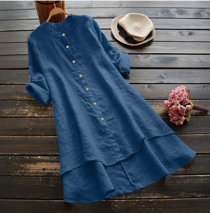 Autumn 2023 Women O-Neck Button Linen Solid Color Cotton Shirt Casual Pullover Female Clothing Long Sleeved Loose Shirt S-5XL
Autumn 2023 Women O-Neck Button Linen Solid Color Cotton Shirt Casual Pullover Female Clothing Long Sleeved Loose Shirt S-5XL