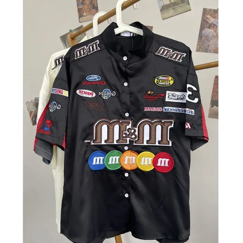 Racing Shirt Hip Hop Streetwear Loose Unisex Fashion Sport Shirt Baseball Uniform Casual Short Sleeve Motorcycle Shirt Women
Racing Shirt Hip Hop Streetwear Loose Unisex Fashion Sport Shirt Baseball Uniform Casual Short Sleeve Motorcycle Shirt Women