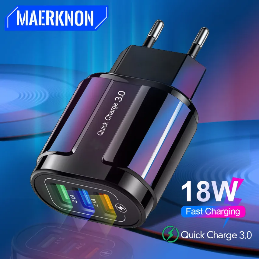 18W Quick Charge 3.0 USB Fast Phone Charger EU/US Plug Wall Charger Adapter For iPhone Xiaomi Samsung Portable USB Wall Charger
18W Quick Charge 3.0 USB Fast Phone Charger EU/US Plug Wall Charger Adapter For iPhone Xiaomi Samsung Portable USB Wall Charger