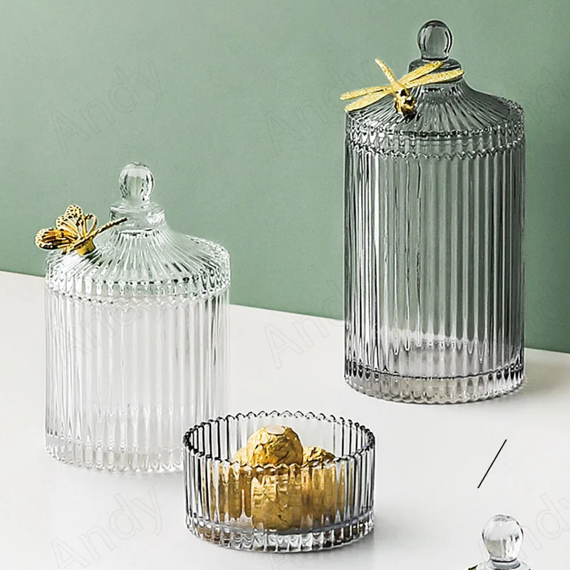 European Glass Storage Jar Modern Handmade Butterfly Decor Bedroom Jewelry Organizer Desktop Cosmetic Container Home Decoration
European Glass Storage Jar Modern Handmade Butterfly Decor Bedroom Jewelry Organizer Desktop Cosmetic Container Home Decoration