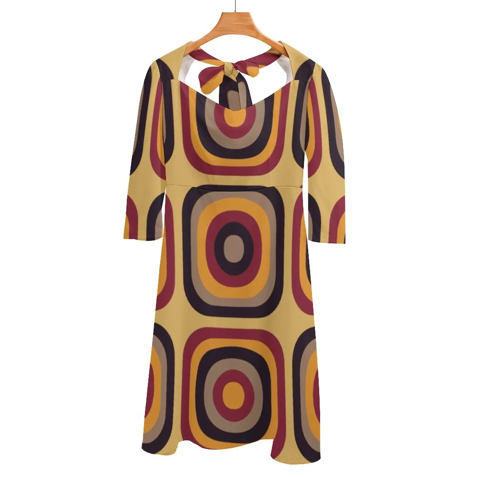 Mid Century Modern Retro 70S Square Pattern Design Back Lacing Backless Dress Square Neck New Plus Size Elegant Women Dress 70S
Mid Century Modern Retro 70S Square Pattern Design Back Lacing Backless Dress Square Neck New Plus Size Elegant Women Dress 70S