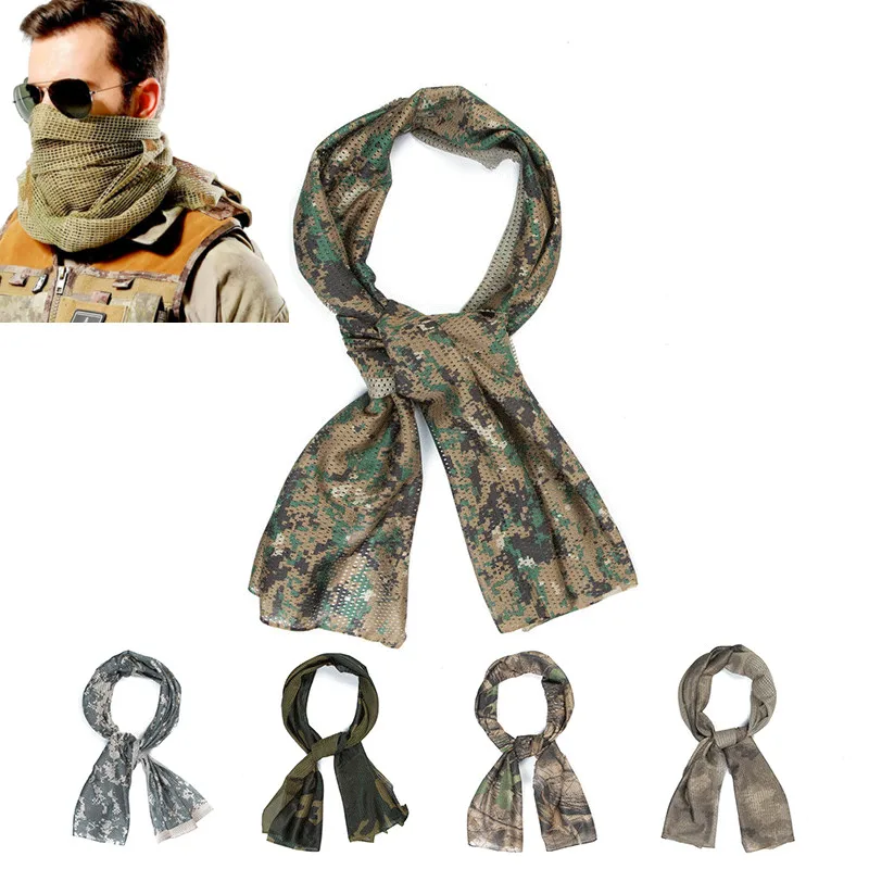 Military Tactical Scarf Mask Camouflage Mesh Gaiter Neck Scarf Face Cover Head Wrap Bandana Outdoor Camping Hunting Balaclava
Military Tactical Scarf Mask Camouflage Mesh Gaiter Neck Scarf Face Cover Head Wrap Bandana Outdoor Camping Hunting Balaclava