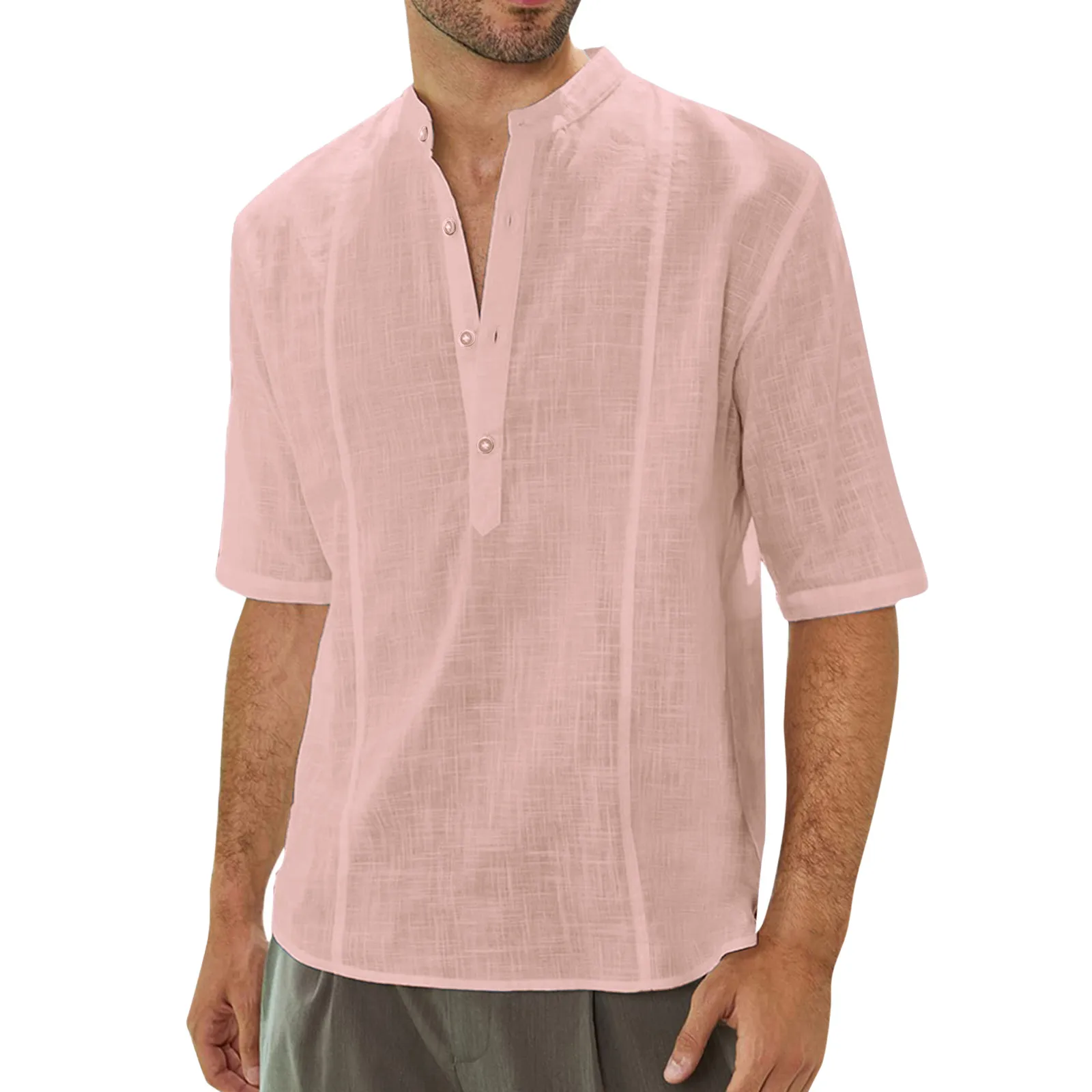 Mens Fashion Casual Solid Color Button Cotton Linen Shirt Short Sleeve Jacket Top Blouse Mens Chambray Shirts Long Sleeve
Mens Fashion Casual Solid Color Button Cotton Linen Shirt Short Sleeve Jacket Top Blouse Mens Chambray Shirts Long Sleeve