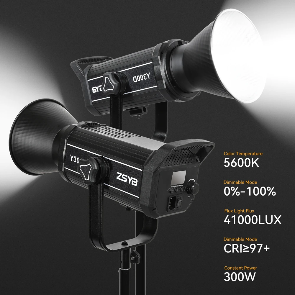 

300W LED Photo Studio Photography Light Daylight 5600K For Youtube Portrait Live Video Lighting Bowens Mount Studio Fill Lamp