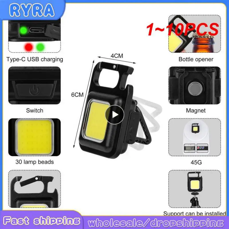 1~10PCS Mini LED Flashlight Keychain Light Multifunctional Portable COB Camping Flashlights USB Charging Work Lights fishing
1~10PCS Mini LED Flashlight Keychain Light Multifunctional Portable COB Camping Flashlights USB Charging Work Lights fishing