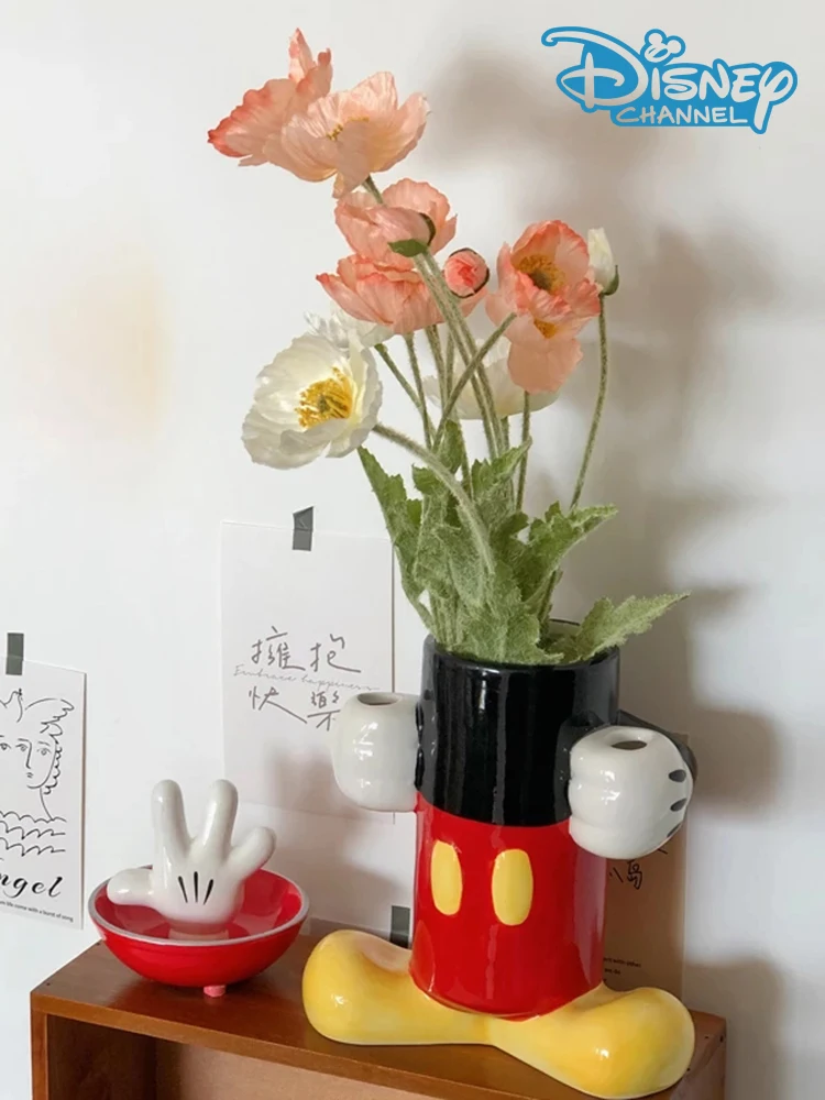 Disney Anime Mickey Mouse Holder Ceramic Home Decoration Flower Vase Movable Doll Kitchen Chopstick Holder Storage Tube Kawai
Disney Anime Mickey Mouse Holder Ceramic Home Decoration Flower Vase Movable Doll Kitchen Chopstick Holder Storage Tube Kawai