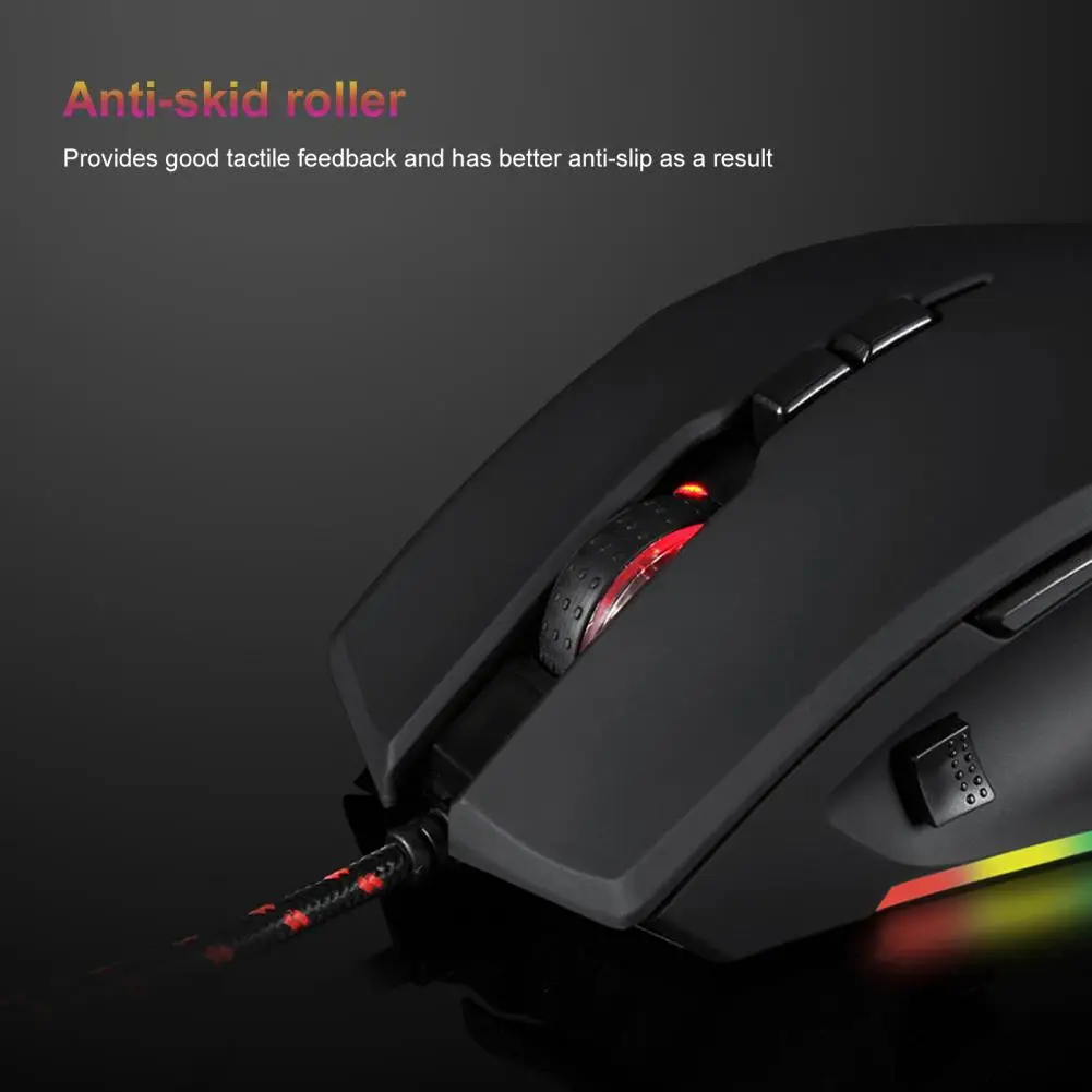 

Отличная компьютерная игровая оптическая мышь RGB подсветка USB 5000 DPI Проводная геймерская мышь приемник