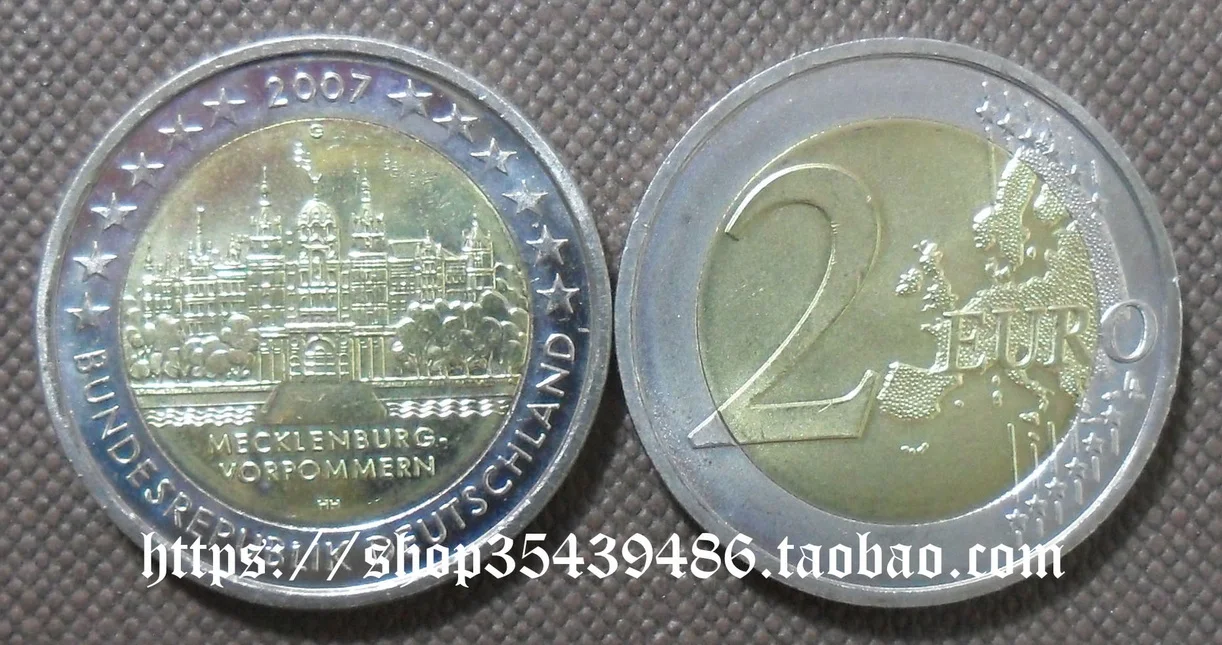 Германия, 2007, Мекленбург-дворец швенерин перед борой, 2 евро, двухцветный биметаллический памятный Койл, 100% оригинал
Германия, 2007, Мекленбург-дворец швенерин перед борой, 2 евро, двухцветный биметаллический памятный Койл, 100% оригинал