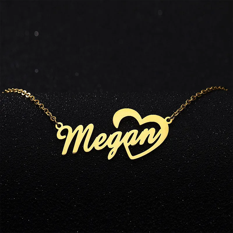 Name Necklace Gold Color Stainless Steel Personalized Custom Necklaces for Women Gift Nameplate Pendant Choker Not Change Color
Name Necklace Gold Color Stainless Steel Personalized Custom Necklaces for Women Gift Nameplate Pendant Choker Not Change Color