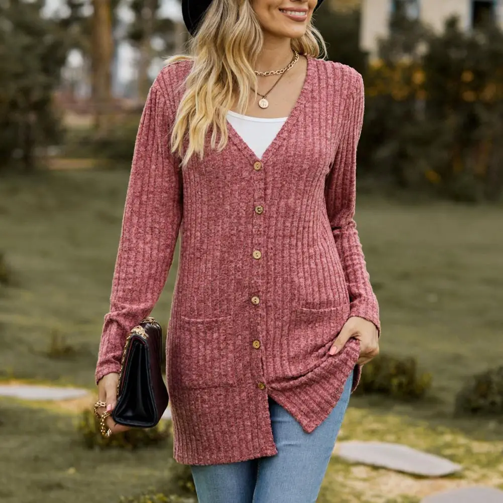Fall Spring Knitted Coat Cozy Knitted Women's Winter Coat Soft Elastic Anti-pilling Mid Length Jacket with Single-breasted
Fall Spring Knitted Coat Cozy Knitted Women's Winter Coat Soft Elastic Anti-pilling Mid Length Jacket with Single-breasted