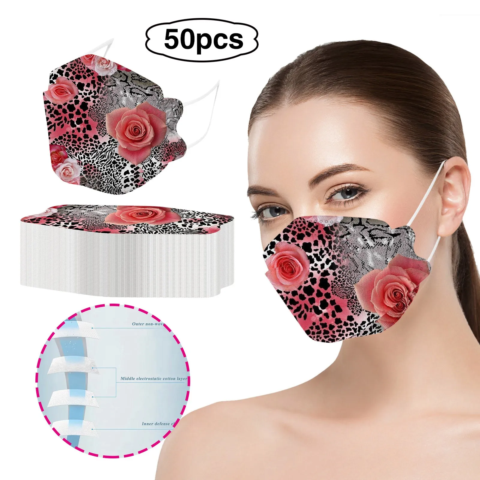 5/10/20/50pcs Adult's Mascarillas Fish Non Woven Face Mask Leopard Flower Printed Outdoor Masks Masque Маска Halloween Cosplay
5/10/20/50pcs Adult's Mascarillas Fish Non Woven Face Mask Leopard Flower Printed Outdoor Masks Masque Маска Halloween Cosplay