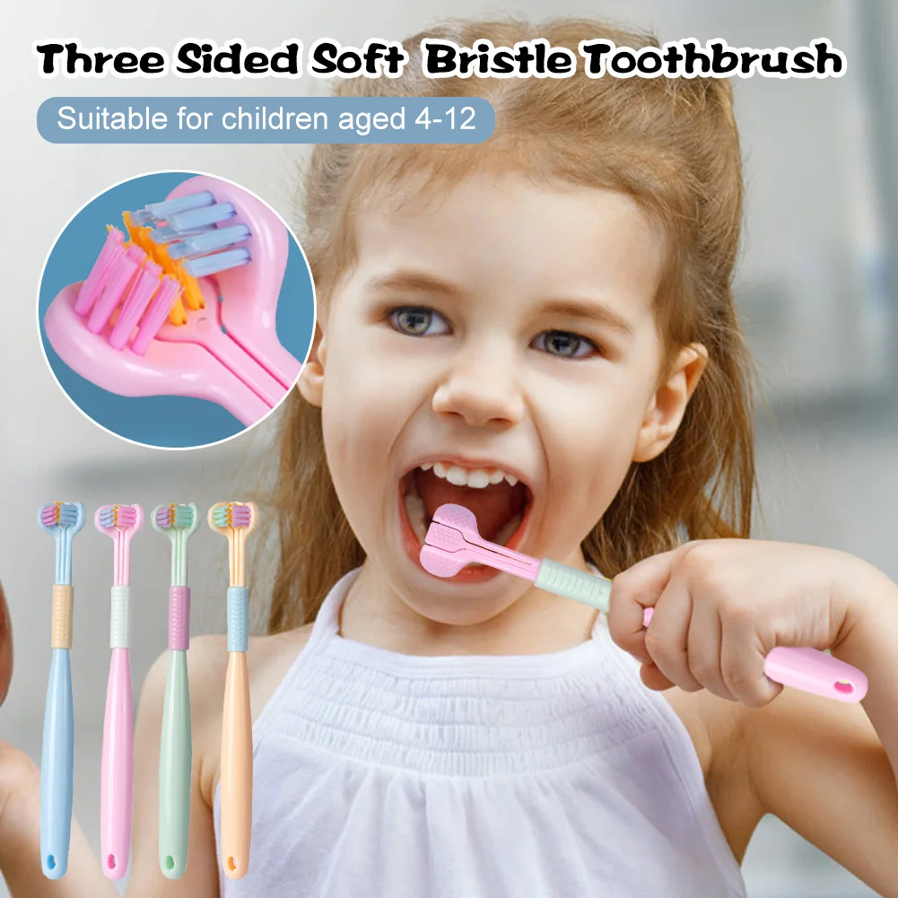 Three Sided Soft Bristle Toothbrush Deep Oral Cleaning Teeth Brush With Tongue Scraper Teeth Cleaner For 4-12years old Children
Three Sided Soft Bristle Toothbrush Deep Oral Cleaning Teeth Brush With Tongue Scraper Teeth Cleaner For 4-12years old Children