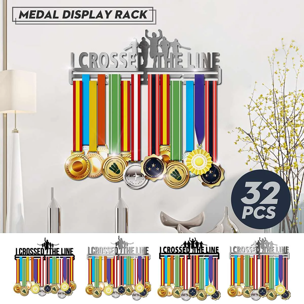 Sport Medal Hanger 32 Medals Stainless Steel Holder Sport Running Medal Hanger Display Rack Decor Dancing Sport Medals 4 Style
Sport Medal Hanger 32 Medals Stainless Steel Holder Sport Running Medal Hanger Display Rack Decor Dancing Sport Medals 4 Style