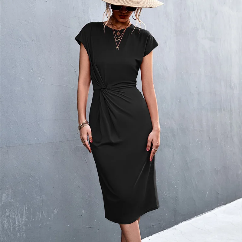 Short sleeve Women High Stretch Summer O-neck Bodycon Long Slanke Dress Ladies Solid Slim Work Maxi Dresses Vestidos De Verano
Short sleeve Women High Stretch Summer O-neck Bodycon Long Slanke Dress Ladies Solid Slim Work Maxi Dresses Vestidos De Verano