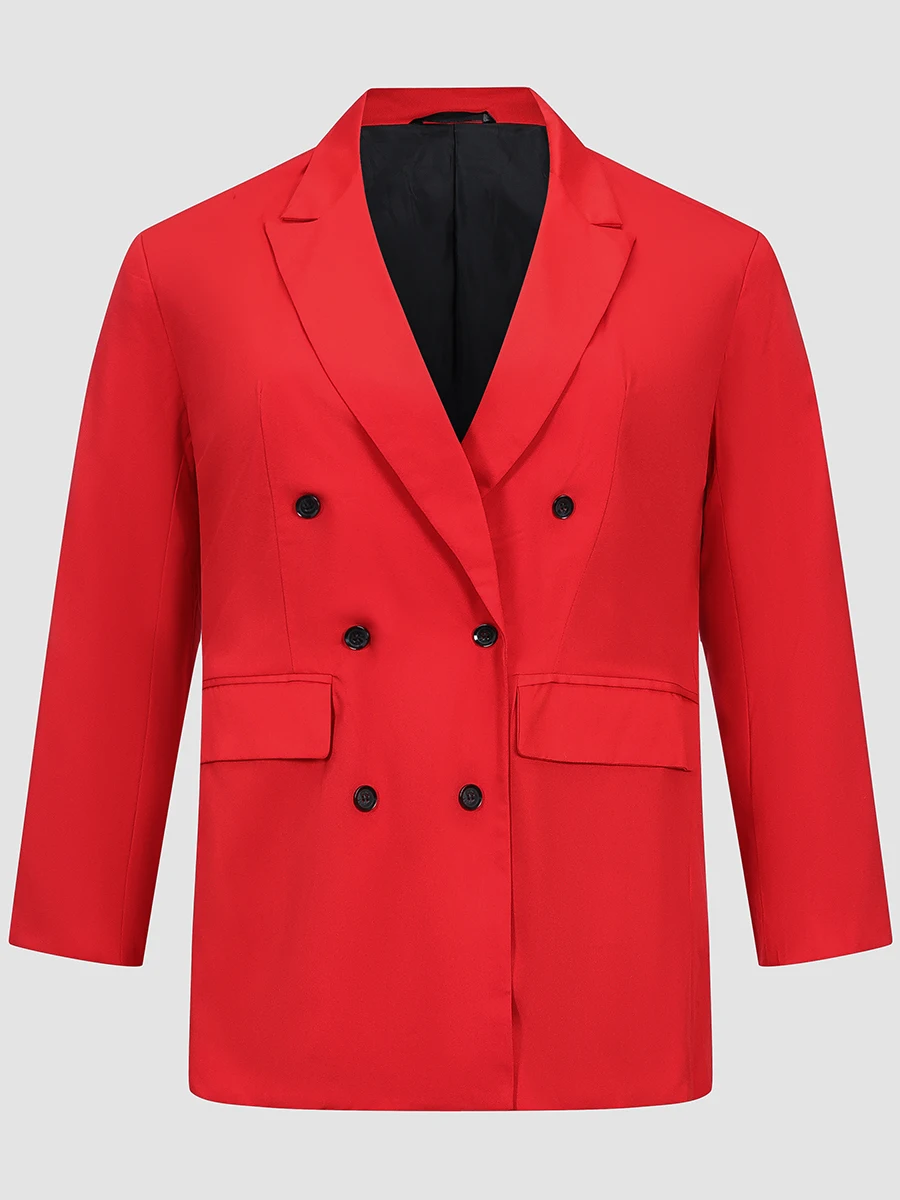 Finjani Lapel Neck Double Breasted Blazer Spring and Autumn 2022 New Plus Size Solid Long Sleeve Elegant Women's Clothing
Finjani Lapel Neck Double Breasted Blazer Spring and Autumn 2022 New Plus Size Solid Long Sleeve Elegant Women's Clothing