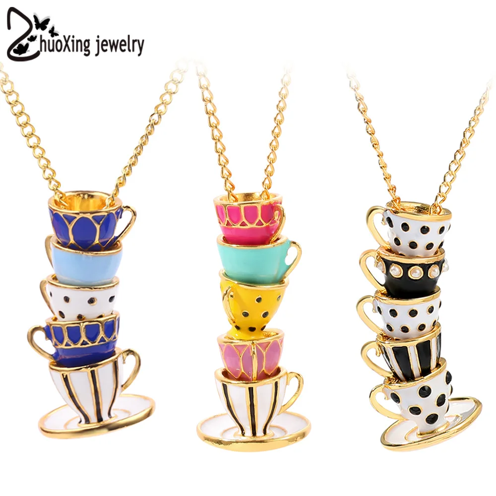 Tea Cup Charming Sweater Pendant Necklace for Women Plated Gold Choker Chain Necklace Simple Gothic Choker Jewelry Accessories
Tea Cup Charming Sweater Pendant Necklace for Women Plated Gold Choker Chain Necklace Simple Gothic Choker Jewelry Accessories