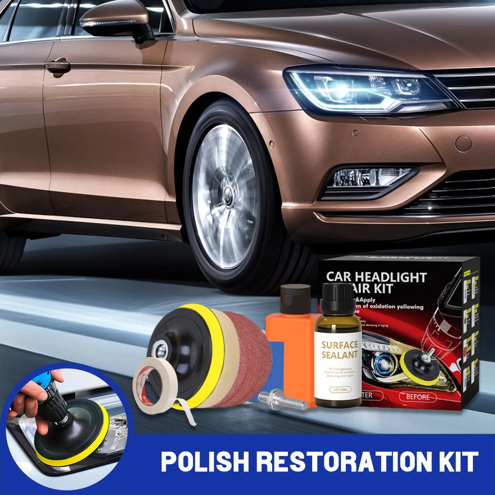 Car Headlight Restoration Polishing Kits Headlamp Repair Kit Car Headlight Lens Polish Polisher Cleaning Paste Refurbish Care
Car Headlight Restoration Polishing Kits Headlamp Repair Kit Car Headlight Lens Polish Polisher Cleaning Paste Refurbish Care