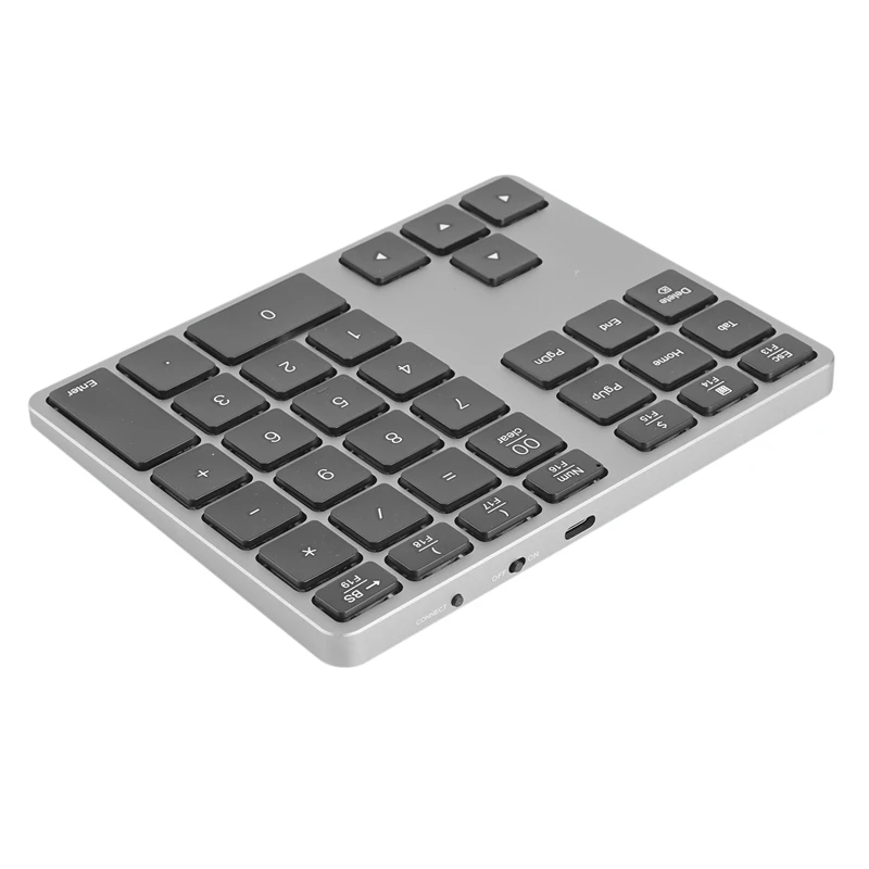 Rechargeable Wireless Numeric Keypad Ultra-Thin 35-Key External Numeric Keypad Data Input (Gray)
Rechargeable Wireless Numeric Keypad Ultra-Thin 35-Key External Numeric Keypad Data Input (Gray)