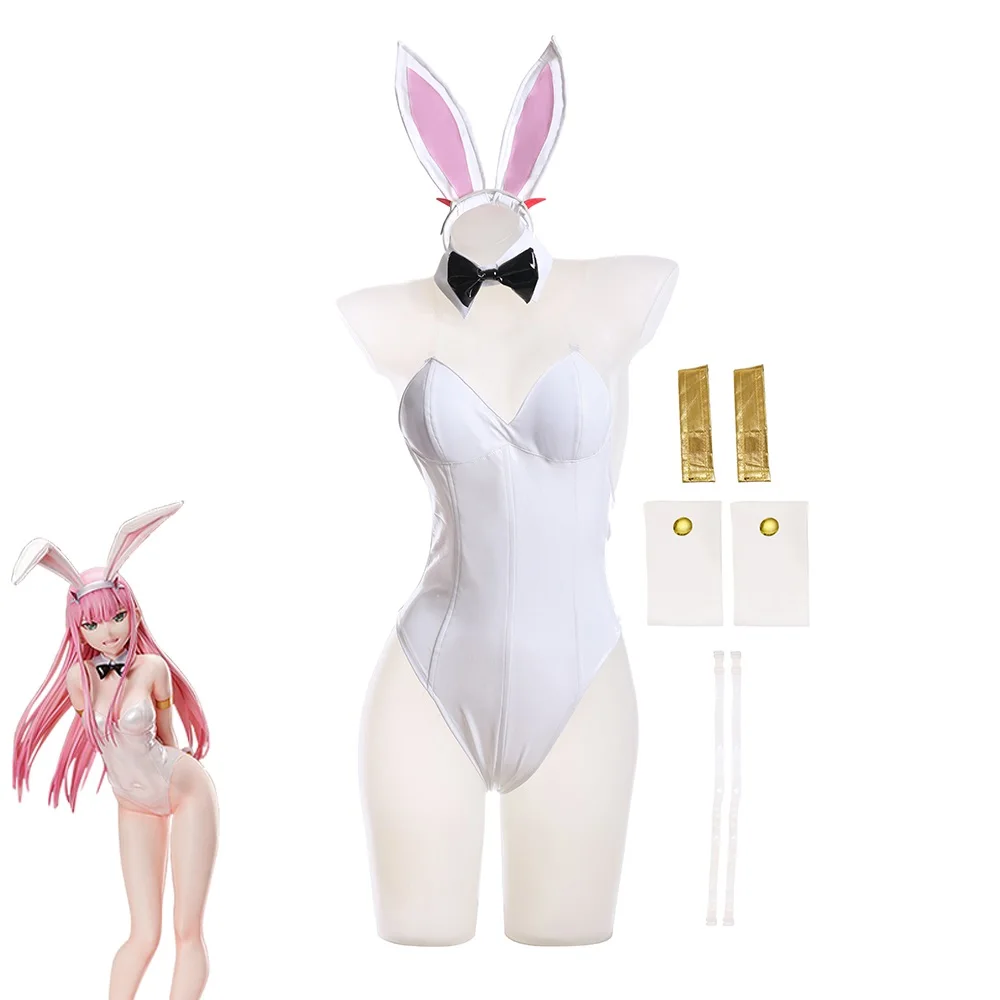 

Unisex Anime Cos DARLING in the FRANXX 02 ZERO TWO Bunny Girl Cosplay Costumes Halloween Christmas Party Sets Uniform Suits