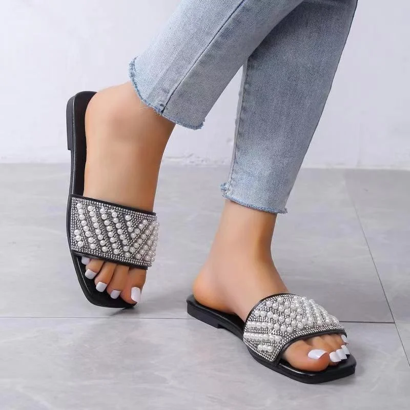 Lot Style Rhinestone Summer Women Slippers Fashion Flat Heels Slides Ladies Luxury Design Mules Beach Slippers Flip Flop Woman
Lot Style Rhinestone Summer Women Slippers Fashion Flat Heels Slides Ladies Luxury Design Mules Beach Slippers Flip Flop Woman
