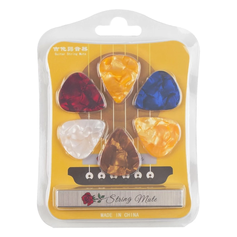 Guitar Mute Practice String Dampener with Guitar Picks Training Tool for Home Dorm Room Guitar Practice
Guitar Mute Practice String Dampener with Guitar Picks Training Tool for Home Dorm Room Guitar Practice